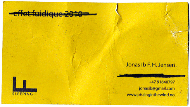 Jonas Ib F. H. Jensen + 47 916 40 797 jonasib[at]gmail.com